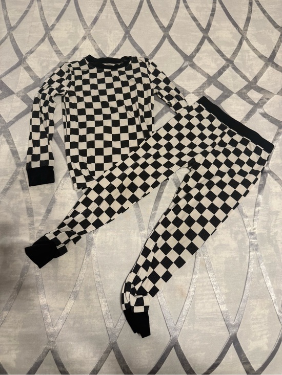 River babe Thread Other - Kids Black & White Checkered Bamboo Pajama Set